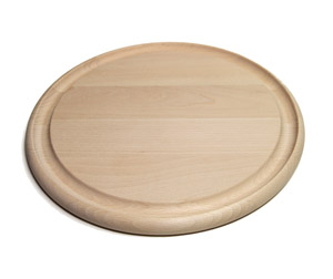 Dřevěné prkénko kulaté 28 cm s drážkou